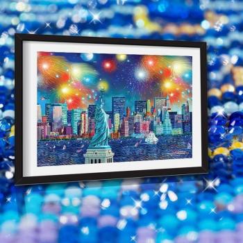 Firework Glow Diamond Art Canvas 20x30cm