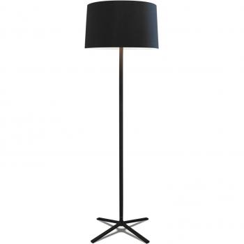 Netlighting 3-Light Floor Lamp with Black Fabric Shade and E27 Bulbs