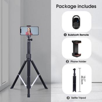 Portable Aluminum Alloy Selfie Stick with Remote