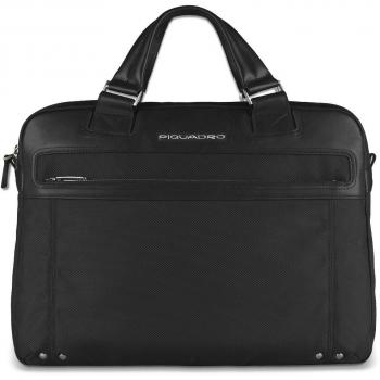 Piquadro Link Doppelgriff-Laptoptasche 15 mit iPad®-/iPad®Air-/iPad®mini-Fach, Schwarz
