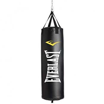 Saco de boxeo Everlast Nevatear Heavy 36 kg sin relleno negro blanco