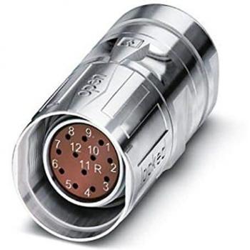 Phoenix Contact M23 Feedbacksteckverbinder mit SPEEDCON 1619458 CA-17F1N8A8503S Silber