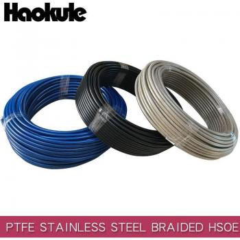 HAOKULE PTFE Stainless Steel Braided Hose with PVC Cover (Clear)