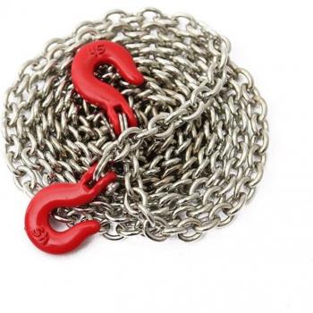 Accessoire RC 1:10 Rock Crawler avec crochet de chaîne 85cm rouge et argent