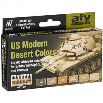 Pintura Acrílica Vallejo para Modelismo de Vehículos Americanos - Efectos de Luz y Sombra