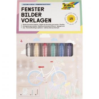 Fensterbilder Vorlagen-Set BLOOM & GROW 15-teilig