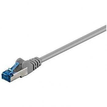 Goobay Latiguillo RJ45 Cat6a S/FTP CU LSZH 0,5m GRIS - Blindaje Doble 10Gbps