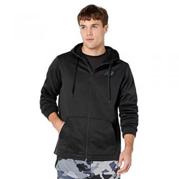 Sudadera con capucha New Balance Tenacity Fleece Full Zip Hombre Negro L