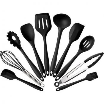 HeatGuard 11‑Piece Silicone Kitchen Tool Set with Storage Case