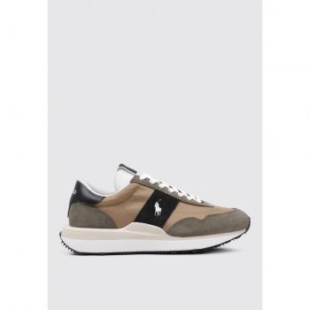 Sneakers Polo Ralph Lauren Train 89 Uomo Verde Oliva in Suede e Nylon