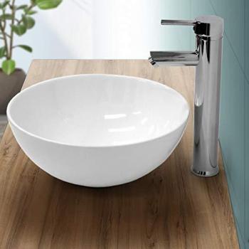ECD Germany Vasque à Poser Lavabo Salle de Bain - 320 x 320 x 135 mm - en Céramique