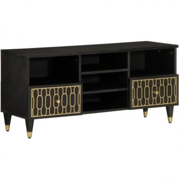 Meuble TV en bois massif de manguier 100x33x46 cm