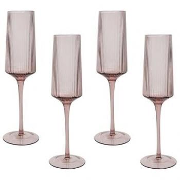 Set de Flûtes Champagnes Améthyste Rose – 4 unités