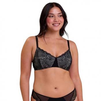 Soutien-gorge doux post-opératoire en coton organique noir