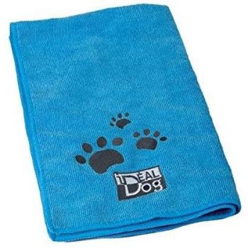 Serviettes microfibre bleues « Pattes grises » – Grand format