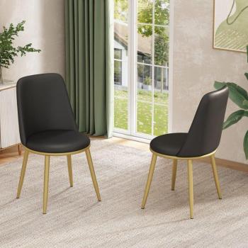 Okwish Metallsitzstühle mit gepolsterter Rückenlehne für das Wohnzimmer