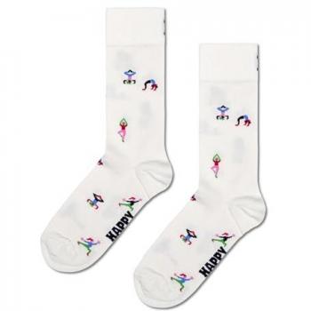 Calcetines Crew Yogi Blancos | Calcetines de Pilates Divertidos