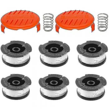Set 6 tiges de fil – 2 housses de rechange pour tronçonneuse à gazon Black Decker