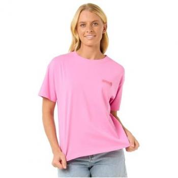 Rip Curl Ocean Tech Relaxed T-Shirt – Pink 2025 – Größe L – Damen