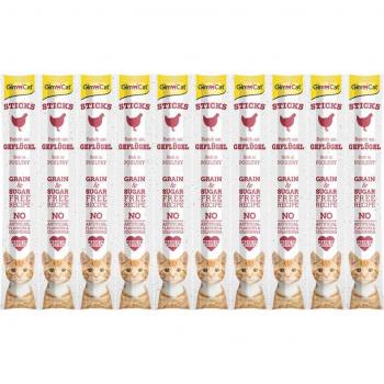 GimCat Sticks barritas para gatos - Ave (10 unidades)
