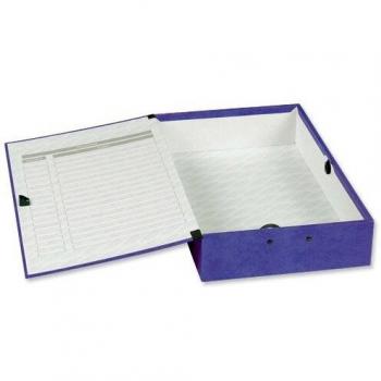 Concord Contrast Box File Laminated 75mm Spine Foolscap Purple 13484 Pack of 5 204166