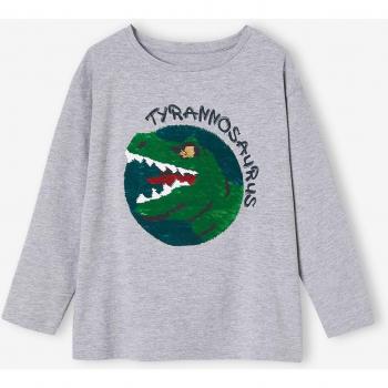 Camiseta Infantil Astronauta Lentejuelas Cambiantes Gris