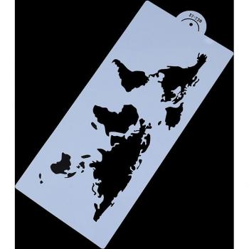 World Map Cake Decorating Stencil