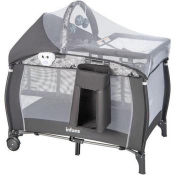 Costway Mini-Travel Babybett mit Faltmatratze und Wickeltisch