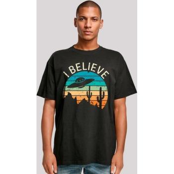Herren-Übergröße Schwarzer Sonnenuntergang Alien Shirt