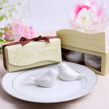 Love Birds Wedding Favor Salt and Pepper Shakers