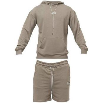 Tom Barron Oversize Herren Trainingsanzug Shorts und Sweatshirt