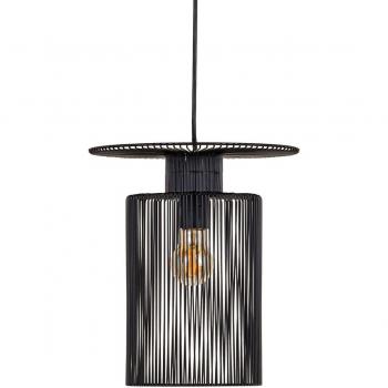 Lampada da soffitto 27 x 27 x 30,5 cm ferro nero Ø 27 cm design trasparente