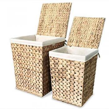 Set di Cesti della Biancheria 2 pz in Giacinto d'Acqua