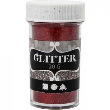Glitter, H: 60 mm, 35 mm, Red, 20 G, 1 Ds