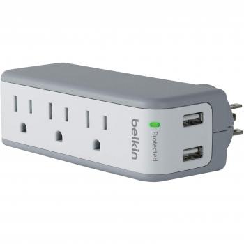 Belkin SurgePlus USB Swivel Surge Protector and Charger with 3 AC Outlets and 2 USB Ports