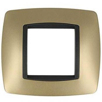 SandaSDon Placca Bombe 2M Oro Compatibile con Bticino Living International