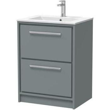 Balterley Coastal Grey 2‑Drawer Vanity & Basin – 600 mm