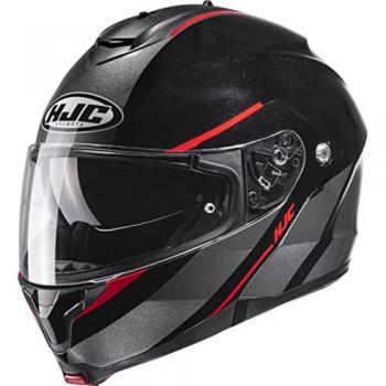 HJC C91 Tero Casco - Negro Gris Rojo (XS 54 55)