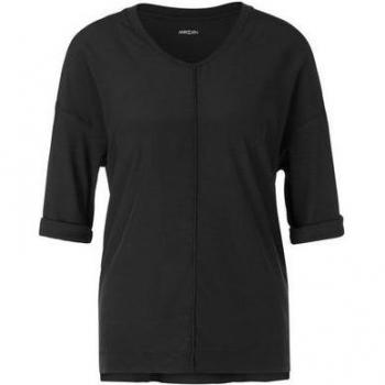 Marc Cain T-Shirt mit Paspelierung, Größe 46 – Women – Black