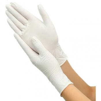 100pcs White Non-Slip Latex Gloves for Laboratory Use