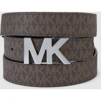 Cinturón Michael Kors para hombre - 39H9LBLY1U, hebilla y logotipo reversible marrón