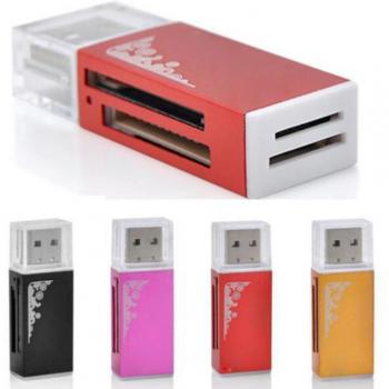 USB 2.0 All-in-One Card Reader for MS PRO DUO, SDHC, TF, M2, MMC, Micro SD