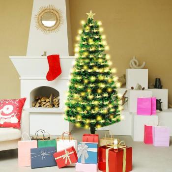 Árbol Navideño LED y Fibra Óptica Cambiante