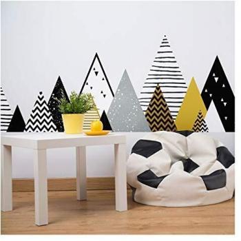 Vinilo decorativo de pared para bebés – Montañas escandinavas – 45 x 180 cm