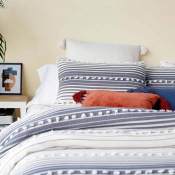 Peri Home Yarn Dyed Tufted Stripe Cotton Kingsize Duvet Cover