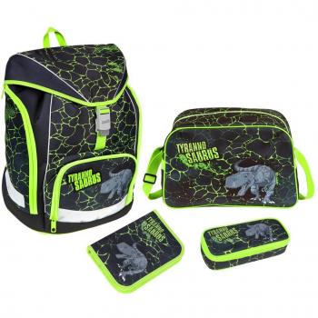 Scooli Twixter Dinosaurier‑Rucksäcke (4‑teilige Packung) – 21 Liter Polyester