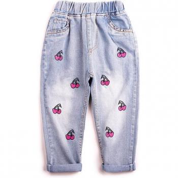 Pantalones vaqueros casuales cereza JOYHOPY