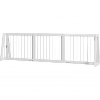 Barrière de protection pour animaux à 3 panneaux en bois blanc