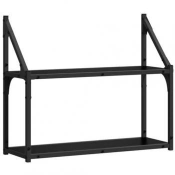 Étagère Murale Chic en Bois d'Ingénierie Chêne Noir 60 x 21 x 51 cm