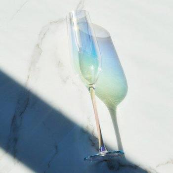 Dream Gradient Rainbow Champagne Goblet Crystal Glass